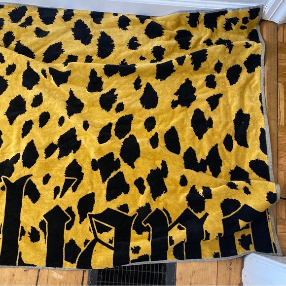 Vtg John Galliano Leopard Cheetah Animal Print Beach Towel Extra Large New - Picture 3 of 4